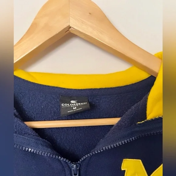 Navy Michigan Quarter-Zip Sweatshirt - Picture 4 of 5